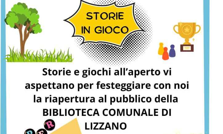 LIZZANO - Ritorna domani 'Una storia tira l'altra', la tradizionale  iniziativa per bambine e bambini da 0 a 12 anni